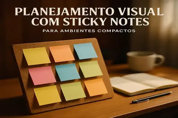 Planejamento Visual com Sticky Notes para Ambientes Compactos